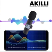 Upway Gürültü Azaltıcı Tak Çalıştır Kablosuz 20 Metre Mesafeli Mandallı Şarjlı Yaka Mikrofon Seti - 4