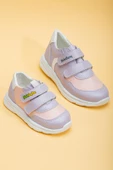Şirinbebe Şiringenç Ortopedik Lila Cırtlı Beyaz Taban Kız Bebek Çocuk Spor Ayakkabı thumbnail 1