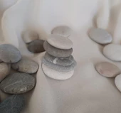Yassı Taş 1 Kg Boyama Hobi Deniz Taşı Magnet Süs Taşı 2-5 cm Akvaryum Teraryum Süsleme - 7