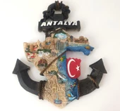 Biblo Çapa Ayaklı Biblo Obje Antalya Turizm Bayrak Gezi Tatil Masa Duvar Süsü thumbnail 4