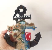 Biblo Çapa Ayaklı Biblo Obje Antalya Turizm Bayrak Gezi Tatil Masa Duvar Süsü thumbnail 5