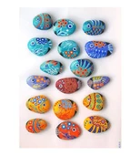 Yassı Taş 1 Kg Boyama Hobi Deniz Taşı Magnet Süs Taşı 2-5 cm Akvaryum Teraryum Süsleme - 4