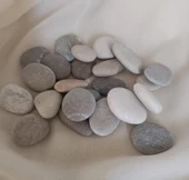 Yassı Taş 1 Kg Boyama Hobi Deniz Taşı Magnet Süs Taşı 2-5 cm Akvaryum Teraryum Süsleme - 8
