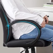 Songmics Yarış Koltuğu, Ofis Koltuğu, Oyuncu Koltuğu, Yönetici Koltuğu, Döner Sandalye, Poliüretan, Siyah/Mavi, Obg56L - 5