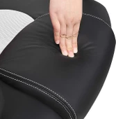 Songmics Yarış Koltuğu, Ofis Koltuğu, Oyun Koltuğu, Yönetici Koltuğu, Döner Sandalye, Poliüretan, Beyaz, OBG56BWV1 - 7