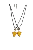 Pizza Dilimi Best Friends Bf 2li Deri Ipli Kolye 2 - 2