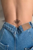Hint Motifli Lotus Çiçeği Kalça Bel Geçici Dövme Tattoo Takı Aksesuar - 2