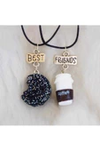 Starbucks Kahve Oreo Best Friends 2li Bff Suni Deri İpli Kolye - 1