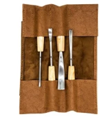 Rox Wood 0127 Deri Çantalı Premium İskarpela Seti 4 Parça - 2