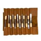 Rox Wood 0125 Deri Çantalı Premium İskarpela Seti 12 Parça - 1