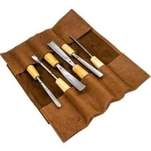 Rox Wood 0126 Deri Çantalı Premium Iskarpela Seti 6 Parça - 1