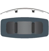 İç Dikiz Aynası Bombeli Lastikli Pala Geçme 32x11.5cm 553040 - 1