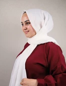 Bonjela Düz Renk Dubai Şal - Desen-01 - Beyaz-56 - 1