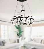 TT Aydınlatma TT314-3TPL-SY  Büyük Sarmal Modeli Mat Siyah Led Avize thumbnail 3