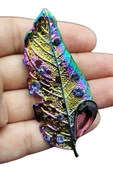 Renkli Yaprak Işıltısı Broş ve Kolye Ucu - 2