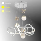 TT Aydınlatma TT314-3TPL-BY  Büyük Sarmal Modeli Mat Beyaz Led Avize thumbnail 1