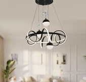 TT Aydınlatma TT314-3TPL-SY  Büyük Sarmal Modeli Mat Siyah Led Avize thumbnail 2