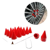 Sivri Mermi Bijon Kapağı Sökme Aparatlı Kırmızı 17mm - 1