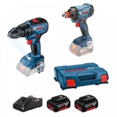 Bosch GDX 180-LI + GSR 18V-50 Akülü Vidalama Set - 1