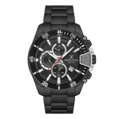 Daniel Klein DK.1.10565.10 Siyah Çelik Kordonlu Chronograph Fosforlu Erkek Kol Saati - 1
