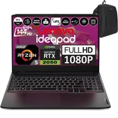 Lenovo Ideapad Gaming 3 Amd Ryzen 5 5500H Ddr4 16GB 512GB SSD RTX2050-4GB Windows 11 Home 15.6" IPS 144HZ Taşınabilir Bilgisayar 82K202BRTXH01 + Weblegelsin Çanta - 1