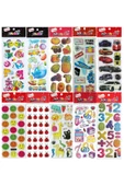 Ticon Kabartmalı Sticker Karışık Paket 100 Kartela - 8
