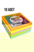 Noname NotYaz 50x50 250 Yaprak 5 Renk Rainbow Yapışkanlı Not Kağıdı 10 Adet - 3