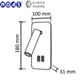 Noas YL85 1732 Beyaz Kasa Ronda Led Dekoratif Aplik 3+7W 3200K Gün Işığı - 3