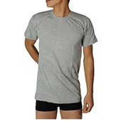 Anıt 1107 Erkek Ribana Sıfır Yaka Kollu Fanila Renkli 6'Lı   L Gri thumbnail 3