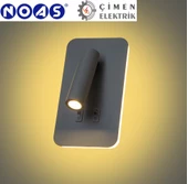 Noas YL85 0732 Siyah Kasa Ronda Led Dekoratif Aplik 3+7W 3200K Gün Işığı - 3