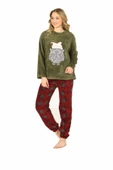 Jiber Kadın Welsoft Kışlık Pijama Takımı 3917 - 1 Adet  Haki S - 2
