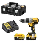 Dewalt 18V 5.0 Ah Li-ion Çift Akülü Kömürsüz Profesyonel Darbeli Matkap DCD996P2-QW - 1