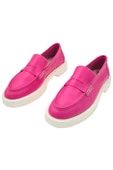 Gerçek Deri Fuşya Kadın Günlük Ayakkabı - 5