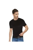Tutku Elit Erkek Sıfır Yaka Likralı Kısa Kol Fanila Atlet 1301 - 3 Adet  Siyah 2XL - 2