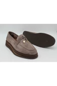 Hakiki Deri Vizon Kadın Ayakkabı Loafer Makosen Deri Günlük Tokalı Krklüloafer-252501 - 1