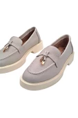 Hakiki Deri Açık Gri Kadın Günlük Ayakkabı thumbnail 5