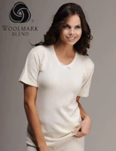 Hasyün Kadın Kaşkorse Yün Kısa Kol Fanila Atlet İçlik 201- 1 Adet  Ekru L - XL thumbnail 2