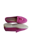 Hakiki Deri Fuşya Süet Günlük Kadın Ayakkabı - 2