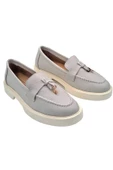 Hakiki Deri Açık Gri Kadın Günlük Ayakkabı thumbnail 3