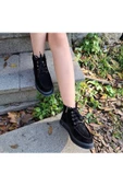 Gerçek Deri Siyah Süet Günlük Kadın Bot - 2