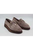 Hakiki Deri Vizon Kadın Ayakkabı Loafer Makosen Deri Günlük Tokalı Krklüloafer-252501 - 6