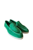 Hakiki Deri Yeşil Günlük Kadın Ayakkabı Loafer Makosen thumbnail 1