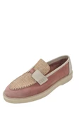 Hakiki Deri Keten Detaylı Kadın Ayakkabı Loafer Babet Makosen - 8