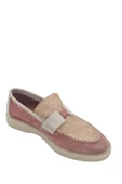 Hakiki Deri Keten Detaylı Kadın Ayakkabı Loafer Babet Makosen - 7