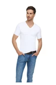 Tutku Elit 1303 Likralı V Yaka Pamuklu Tişört Atlet - 1 Adet  Beyaz M thumbnail 1