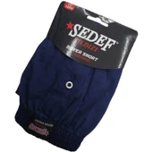 Sedef Yıldızı Erkek Düğmeli Penye Boxer 1094 - 6 Adet  L Lacivert - 1