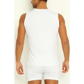 Yıldız 75 - 76 Erkek Modal Sıfır Kol Atlet Renkli  Beyaz M thumbnail 2