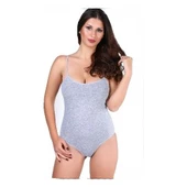 3 Adet TUTKU 0148 Likralı İp Askılı Çıtçıtlı Body  M Gri thumbnail 3