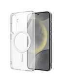 Samsung Galaxy S23 FE Kılıf Crystal Sert MagSafe Özellikli Şeffaf thumbnail 3