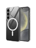 Samsung Galaxy S23 FE Kılıf Crystal Sert MagSafe Özellikli Şeffaf thumbnail 2